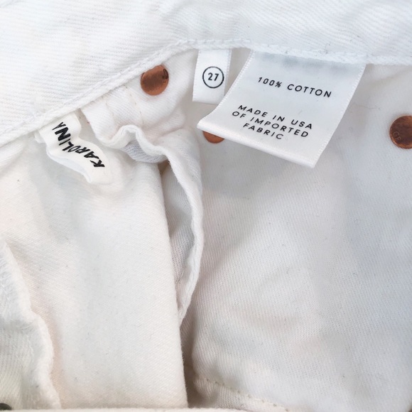 GRLFRND Karolina Hi Rise Side Stripe White Jeans - Picture 6 of 8